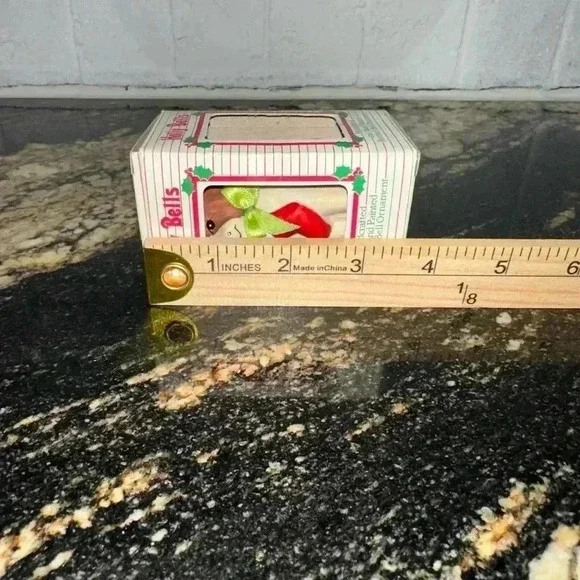 VINTAGE 1986 Holly Bells Dog Christmas Ornament - Picture 11 of 15